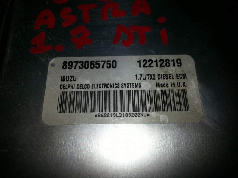 Centralina opel astra 1.7 DTI DELPHI 8973065750