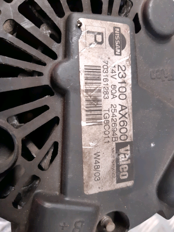 Alternatore Nissan micra 1.0b ALT586 2542694B