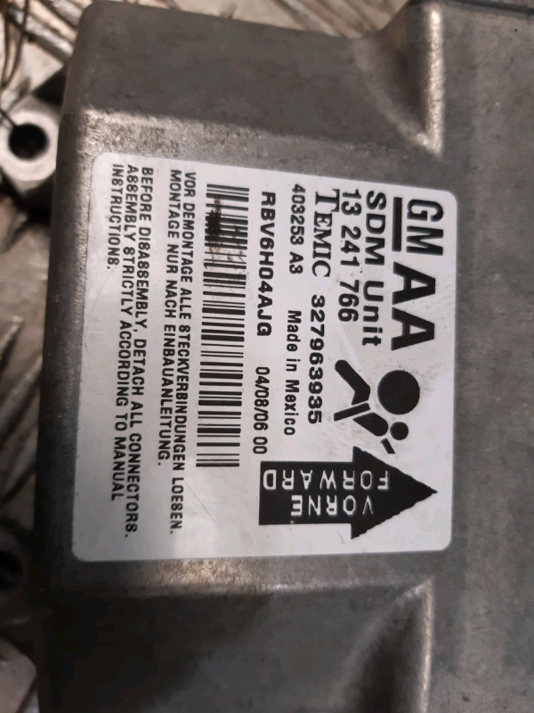 Centralina airbag Opel zafira 1.8b 2008 AIRB513 13241766