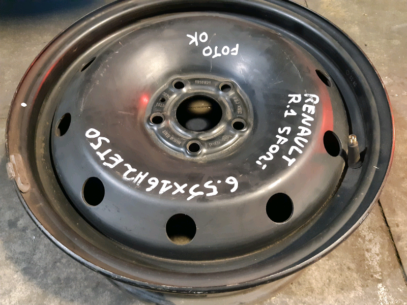 N.1 cerchio in ferro 16&quot; 5 fori Renault 6,5JX16H2 ET50