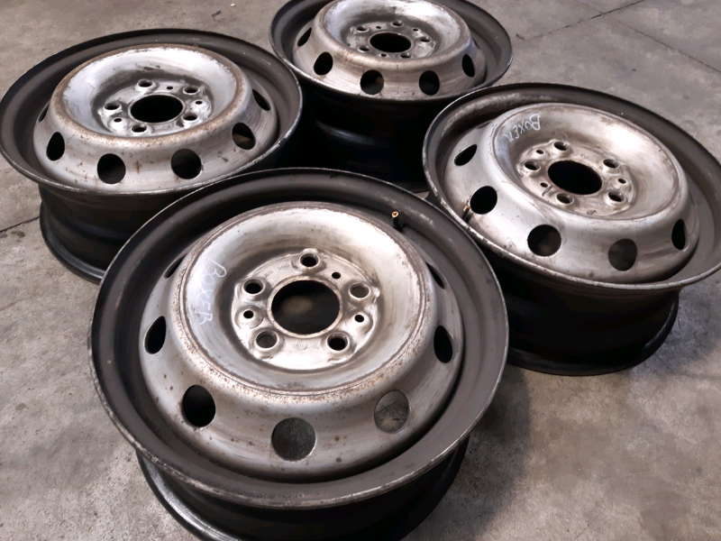 N.4 cerchi in ferro 15&quot; Peugeot boxer 2008 6JX15H2 ET68 5 FORI