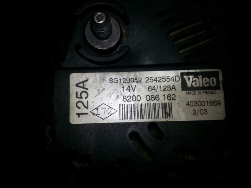 Alternatore usato nissan primera 1.9 DCI 2007 8200086162