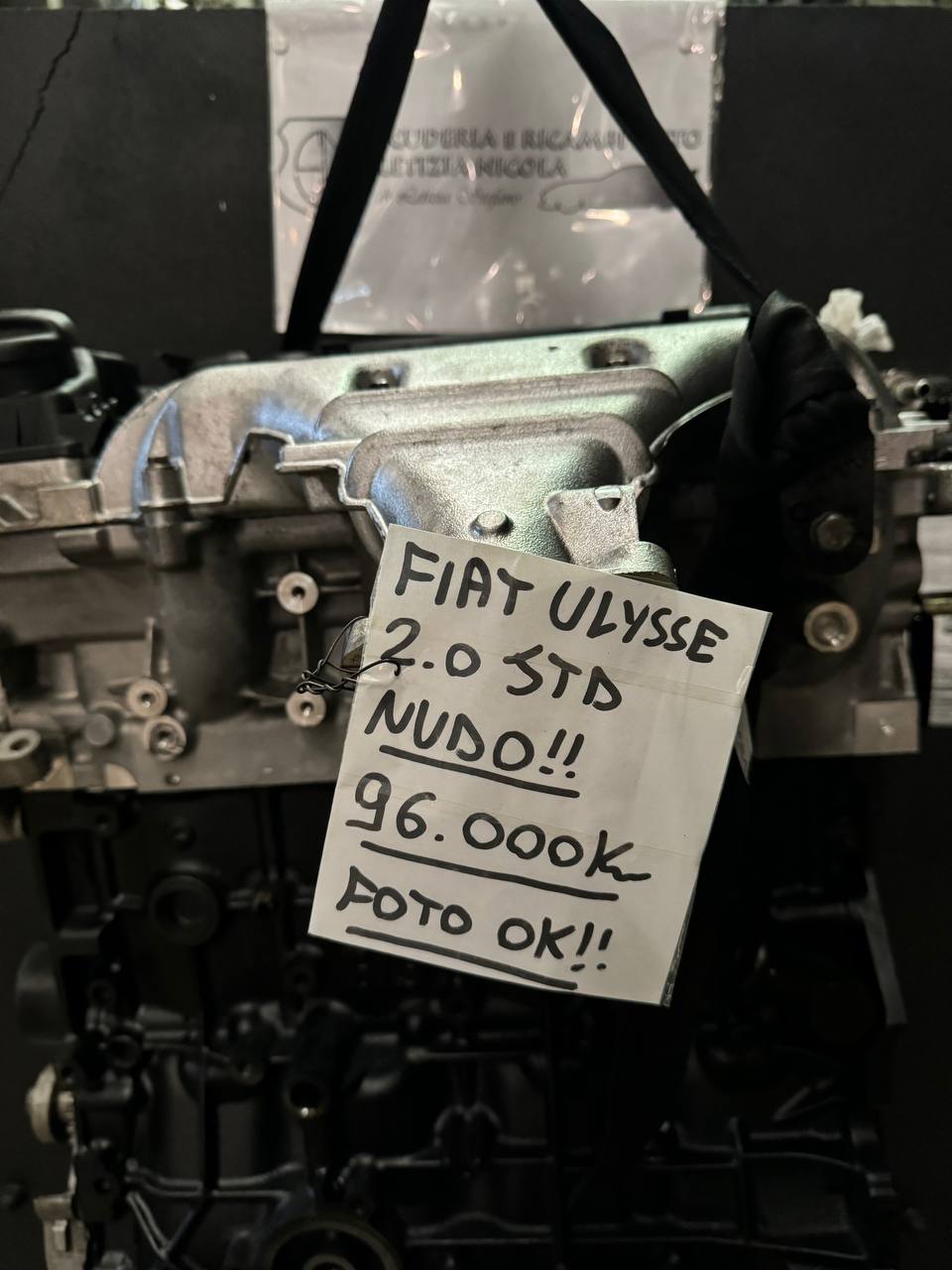 MOTORE FIAT ULYSSE 2.0 JTD RHW NUDO SENZA TURBINA SENZA INIEZIONE MTU584