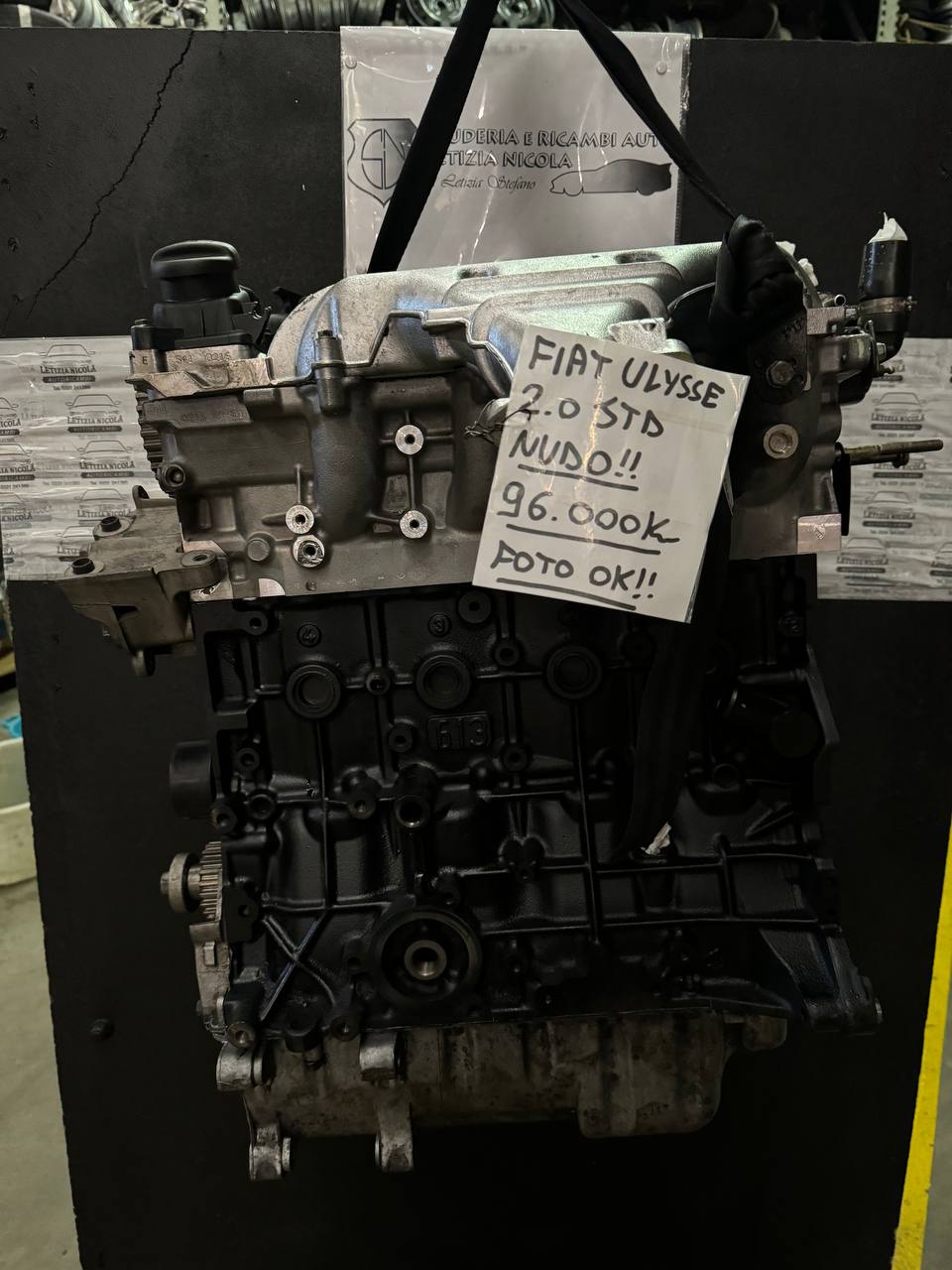 MOTORE FIAT ULYSSE 2.0 JTD RHW NUDO SENZA TURBINA SENZA INIEZIONE MTU584