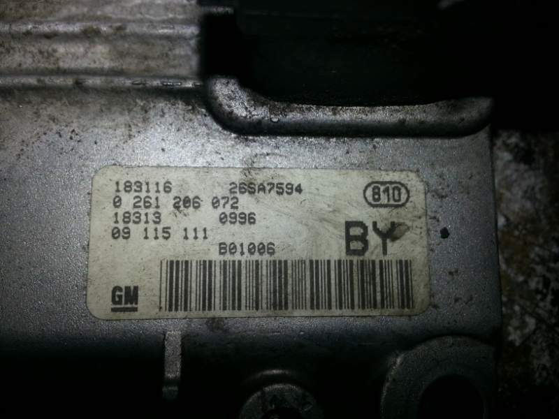 Code opel corsa Z10XE BOSCH 0261206072