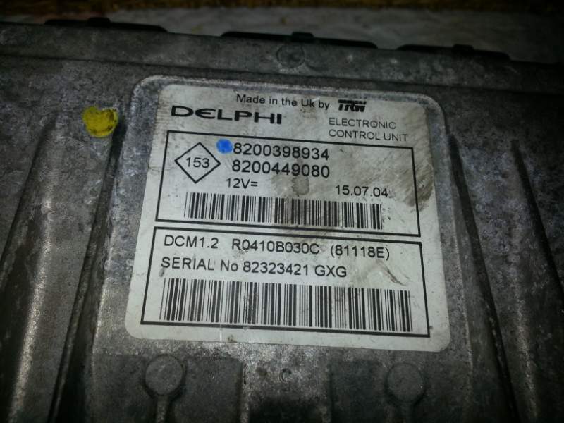 Centralina renault modus 1.5 DCI DELPHI 8200398934