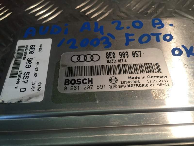 Centralina Audi A4 2.0 B. 2003 BOSCH 0261207591