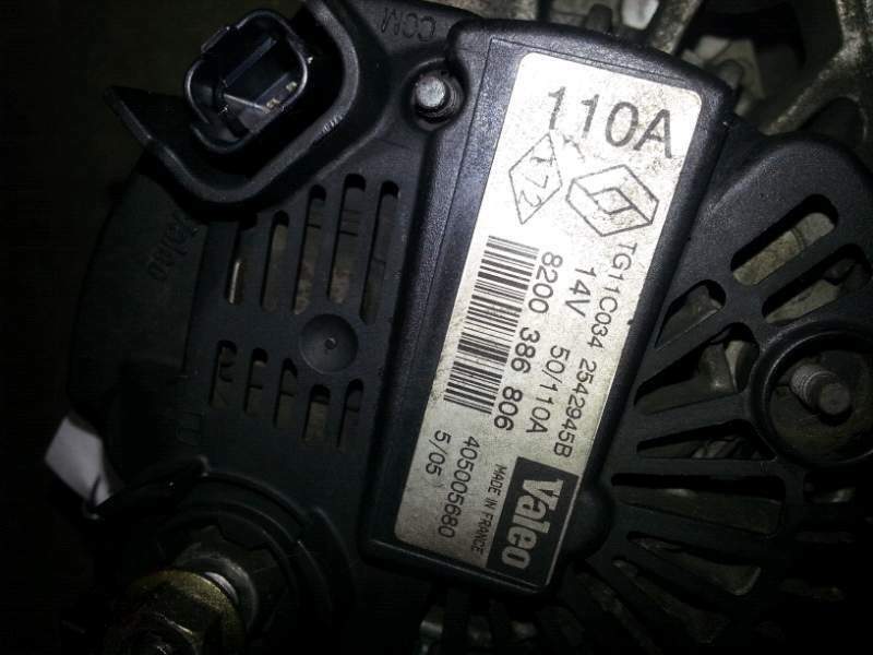 Alternatore pet renault megan 1.5 dci