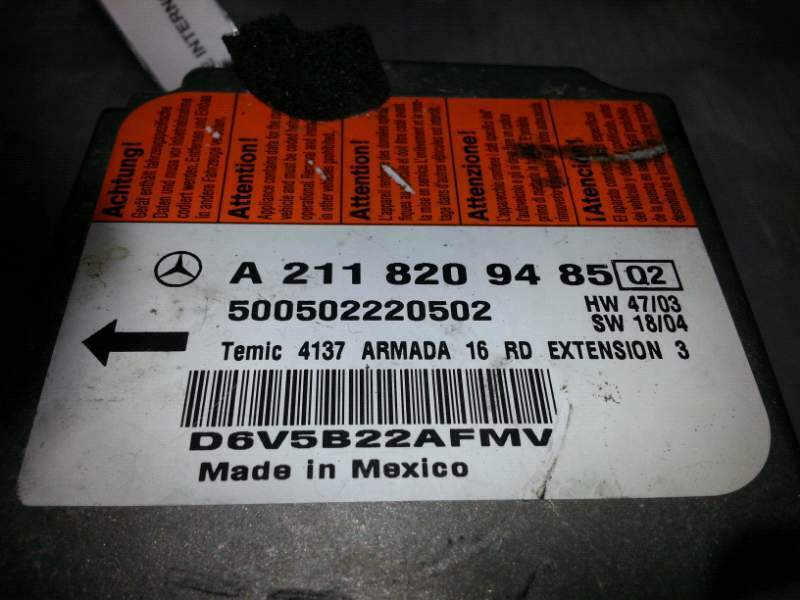 Centralina airbag per MB cl E 280 CDI del 2006 sw