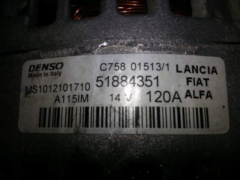 Alternatore km 0 Fiat 500L 1.6mj del 2015 - MS1012101710