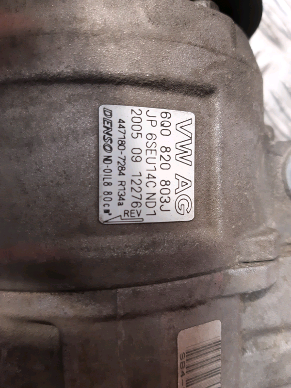 Compressore clima Vw polo 1.4b fsi 2007COMU055 6Q0820803J