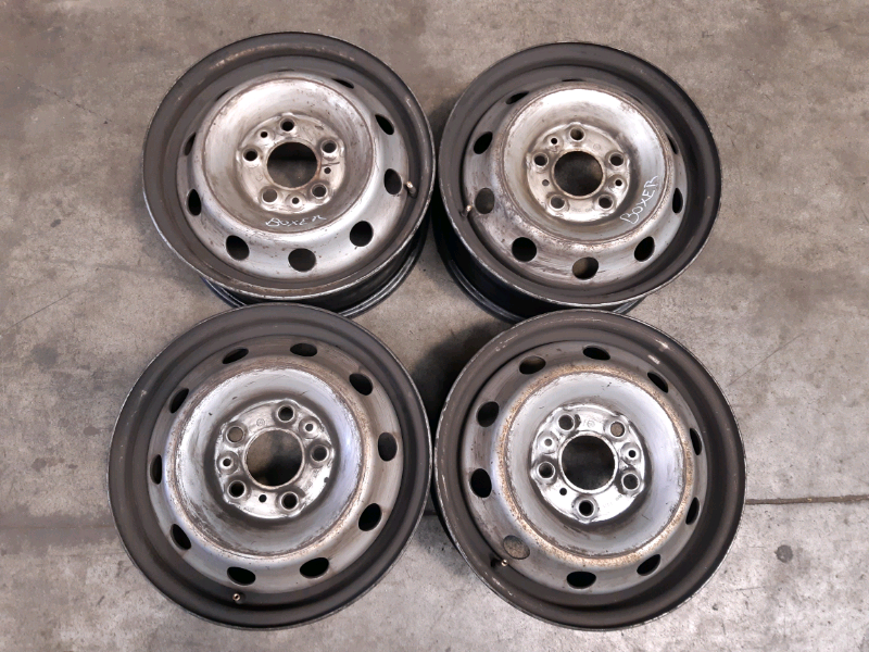 N.4 cerchi in ferro 15&quot; Peugeot boxer 2008 6JX15H2 ET68 5 FORI