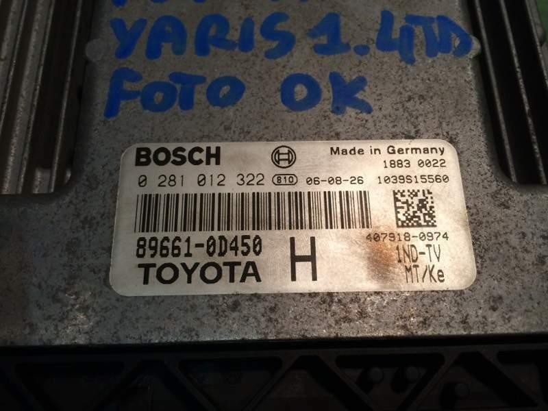 Centralina Toyota yaris 1.4 TD 2008 BOSCH 0281012322 - CT006