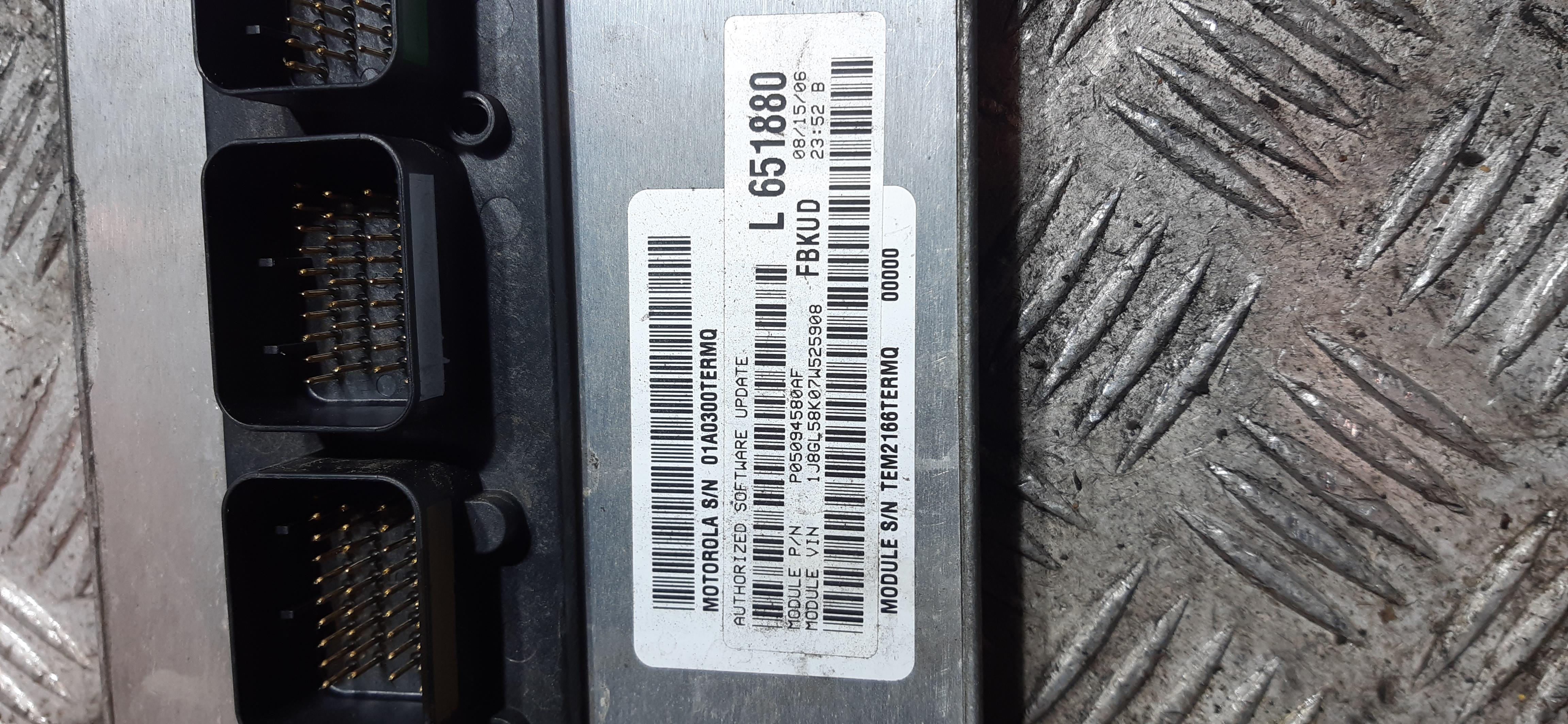 Centralina ECU Jeep Liberty 3.7B V6 2008 P05094580AF CEVU976