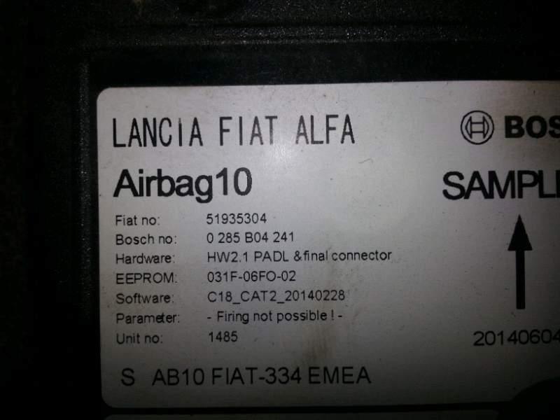 Centralina airbag fiat 500X 2015 cod.51935304